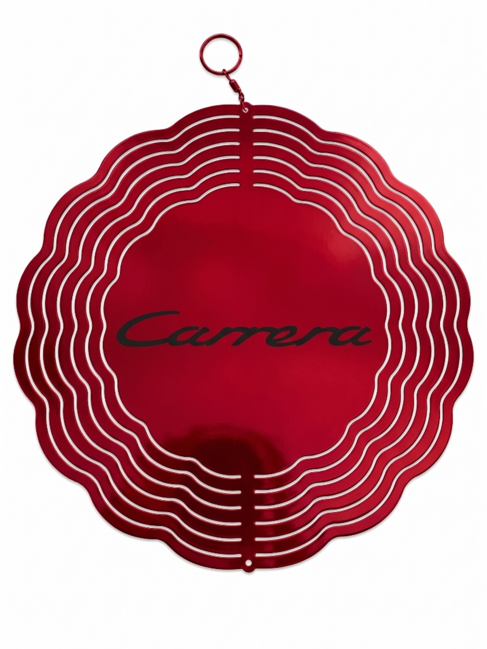 10" Porsche Carrera Kinetic Wind Spinner - Red Metal Hanging Yard Decor